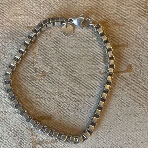 Tiffany and Company Silver Box Chain Bracelet